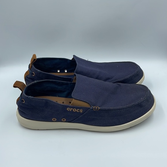 Crocs Walu Canvas Loafers Mens Sz 5 